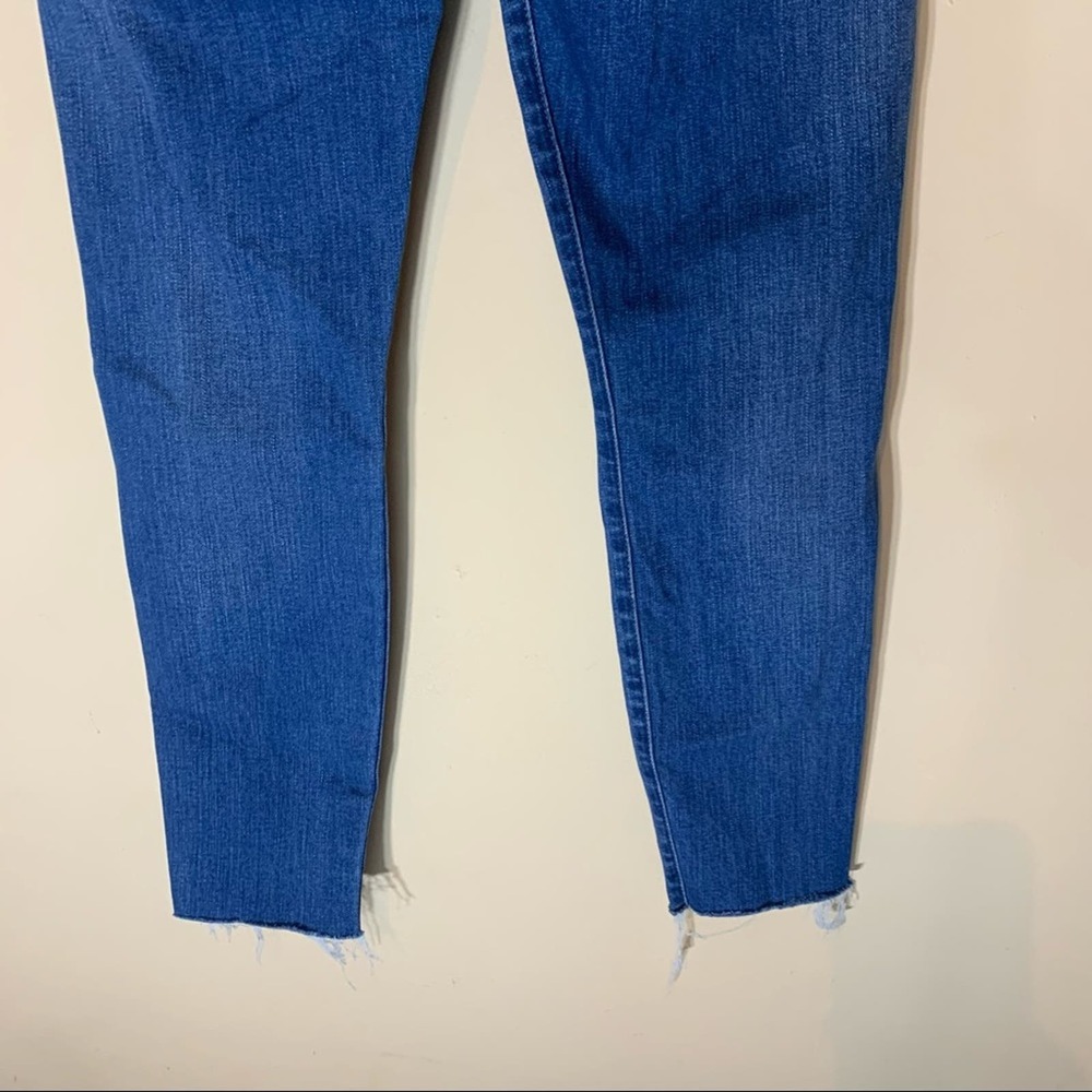 Madewell | 9" High-Rise Skinny Crop Distressed Frayed Hem Jeans Medium Wash 29 - Picture 6 of 9
